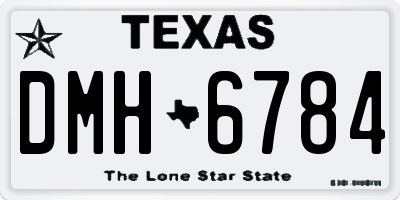 TX license plate DMH6784