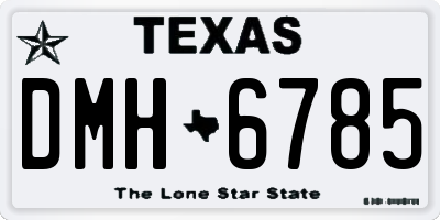 TX license plate DMH6785