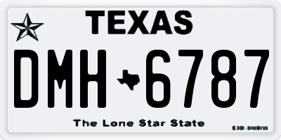 TX license plate DMH6787