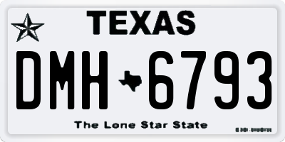 TX license plate DMH6793