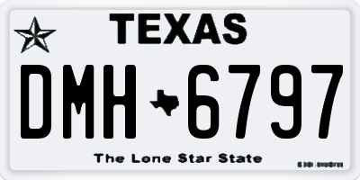 TX license plate DMH6797
