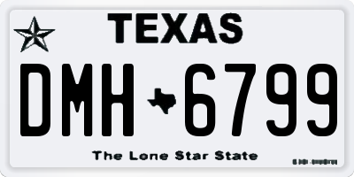 TX license plate DMH6799