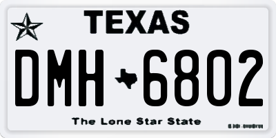TX license plate DMH6802