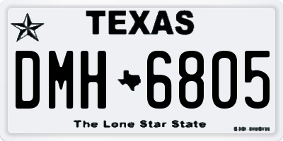 TX license plate DMH6805