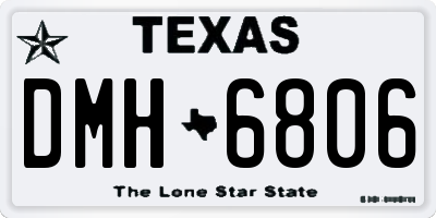 TX license plate DMH6806