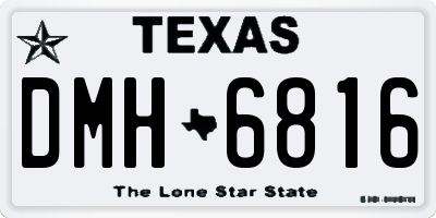 TX license plate DMH6816