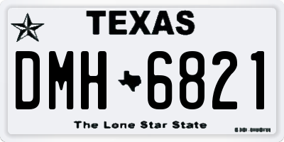 TX license plate DMH6821