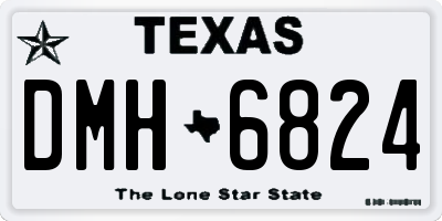 TX license plate DMH6824