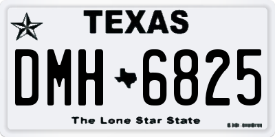 TX license plate DMH6825