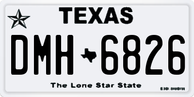 TX license plate DMH6826
