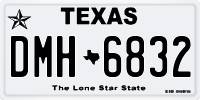 TX license plate DMH6832