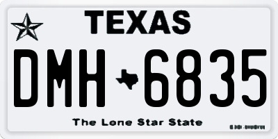 TX license plate DMH6835