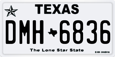 TX license plate DMH6836