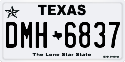 TX license plate DMH6837