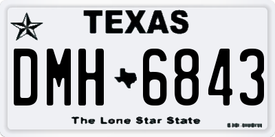TX license plate DMH6843