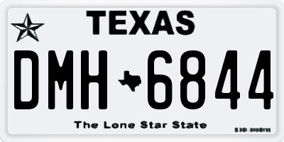 TX license plate DMH6844
