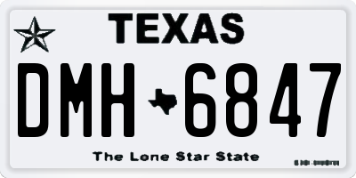 TX license plate DMH6847