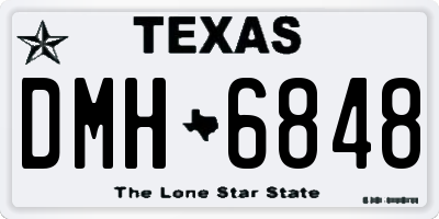 TX license plate DMH6848