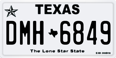 TX license plate DMH6849