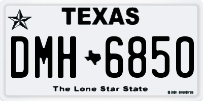 TX license plate DMH6850