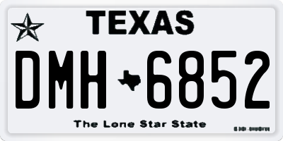 TX license plate DMH6852