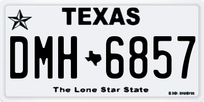 TX license plate DMH6857