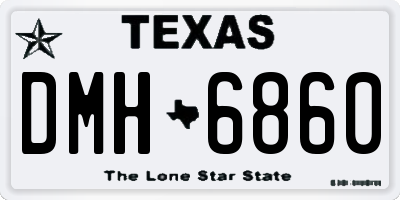 TX license plate DMH6860