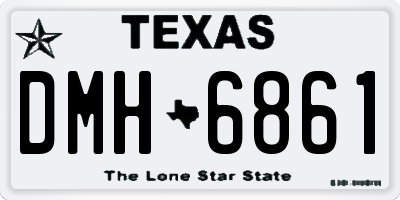 TX license plate DMH6861