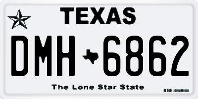 TX license plate DMH6862