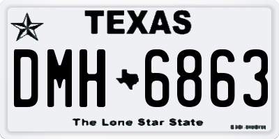TX license plate DMH6863