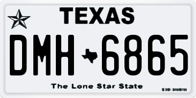 TX license plate DMH6865