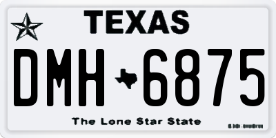 TX license plate DMH6875
