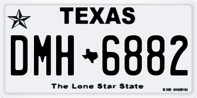 TX license plate DMH6882