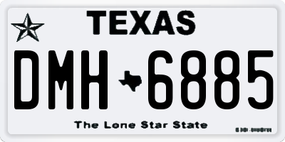 TX license plate DMH6885