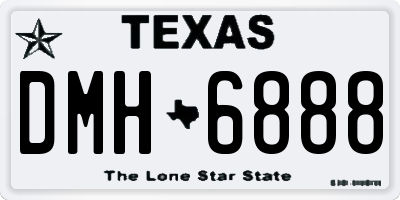 TX license plate DMH6888