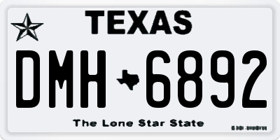 TX license plate DMH6892