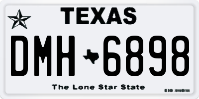 TX license plate DMH6898