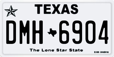TX license plate DMH6904