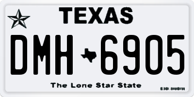 TX license plate DMH6905