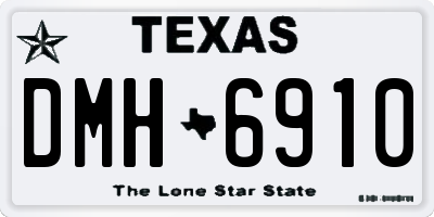 TX license plate DMH6910