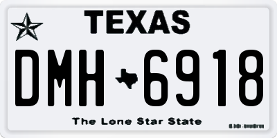 TX license plate DMH6918