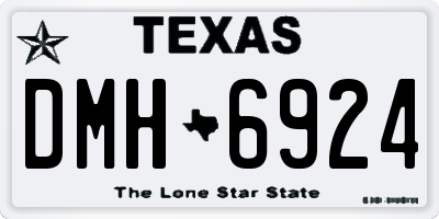 TX license plate DMH6924