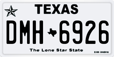 TX license plate DMH6926