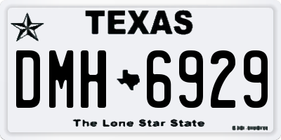 TX license plate DMH6929
