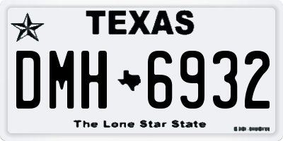 TX license plate DMH6932