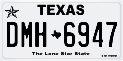 TX license plate DMH6947