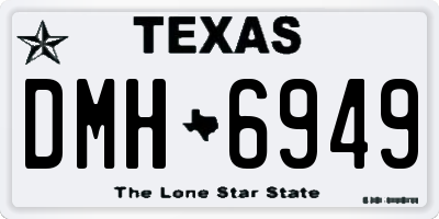 TX license plate DMH6949