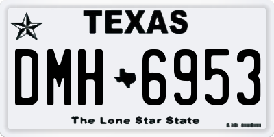 TX license plate DMH6953
