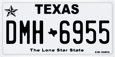 TX license plate DMH6955