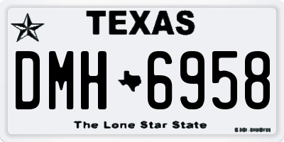 TX license plate DMH6958